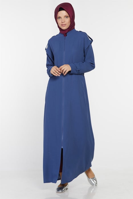 Women's Zipped Indigo Topcoat